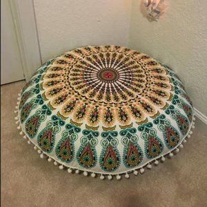 (Only Cover) Mandala Bohemian Meditation Floor Pillow Cover Home Decor, 32''